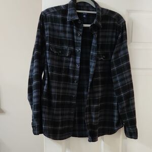 George Black and Gray Checkered Shirt